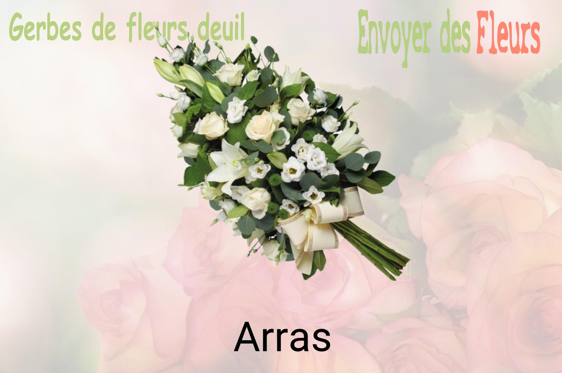 Gerbe de fleurs de deuil livrée à Arras